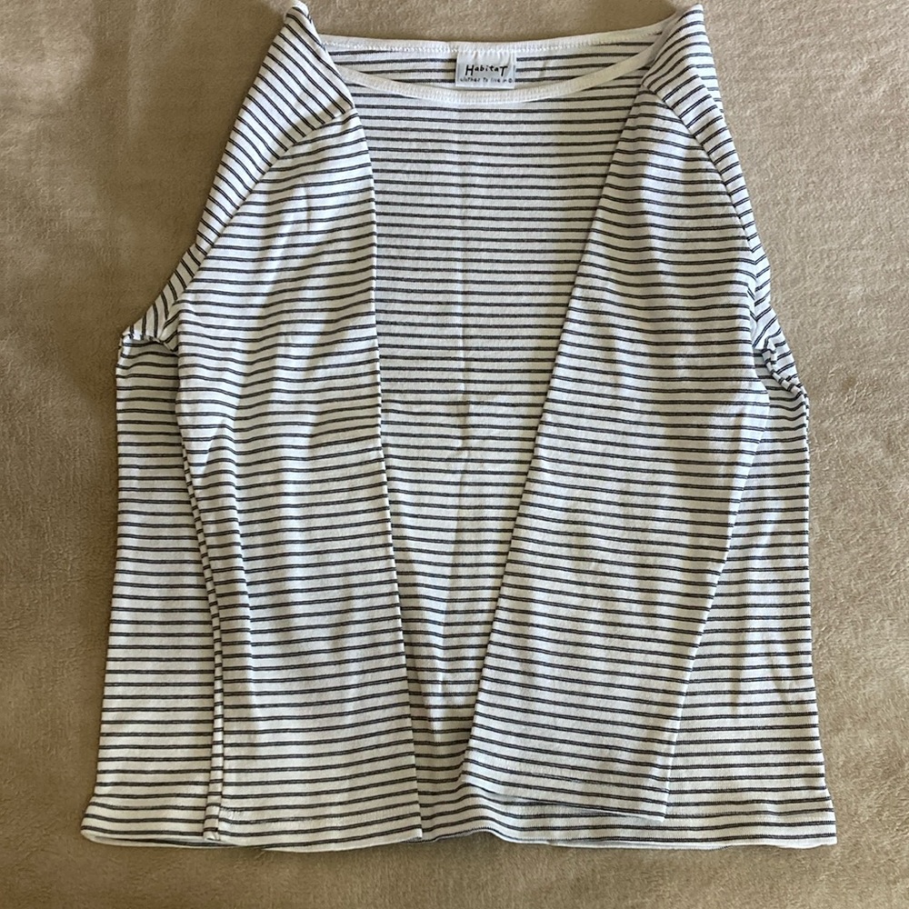 Habitat clothes to live in stripe long sleeve shirt small
